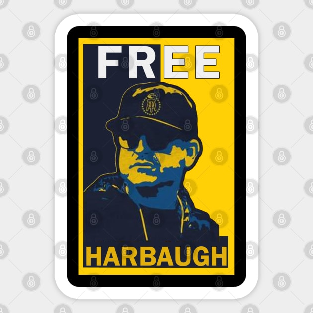 Free harbaugh Sticker by misuwaoda